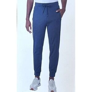 32 Degrees Men's Tech Joggers Pants Sweatpants Security Zippers Navy XL